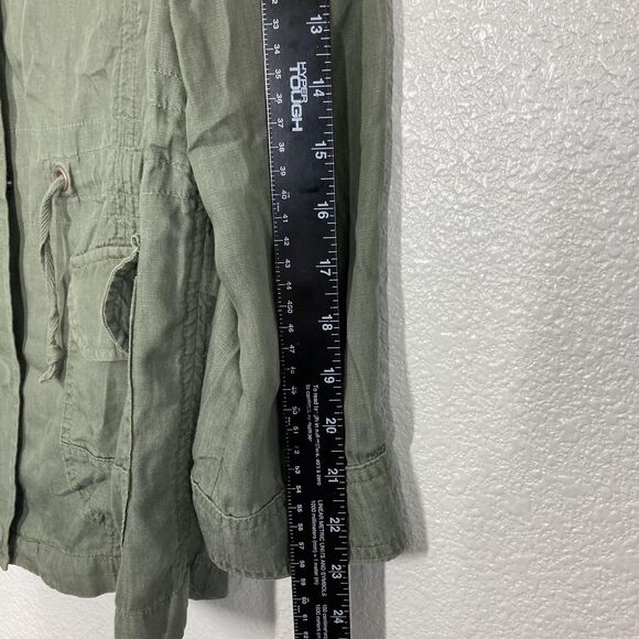 Maison Jules Jacket Womens Large Green Utility Anorak Lyocell Drawstring Pockets - Picture 16 of 16